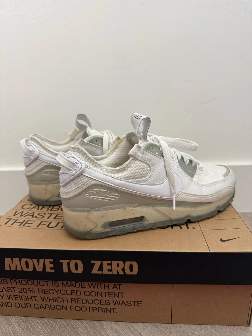 Nike White/Light Gray Hybrid Air Max Sneaker